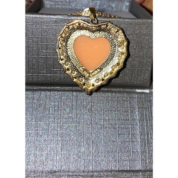 Luminesse Sterling Silver & 18K Plated Heart Cameo Swarovski crystals - Picture 3 of 6